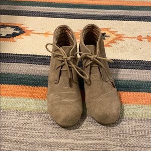 TOMS wedge booties